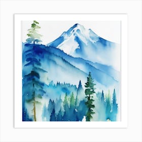 Blue Morning Mist Art Print