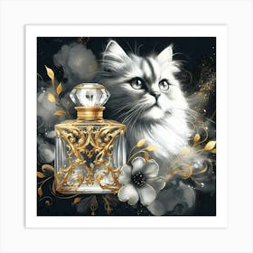 Feline Cat Creative Artwork Illustration 130 Art Print