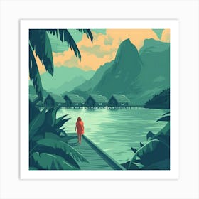 A Tahiti In French Polynesia Lofi Illustration 1720357037 2 Art Print