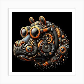 Steampunk Hippo Poster