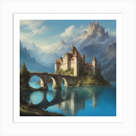 Castle In The Mountains Art Print