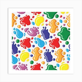 Paint Splashes Art Print