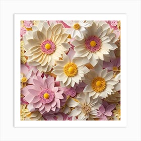 Paper Flowers Art Print