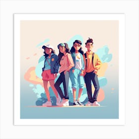 Group Of Friends 5 Art Print