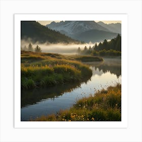 Misty Morning Art Print