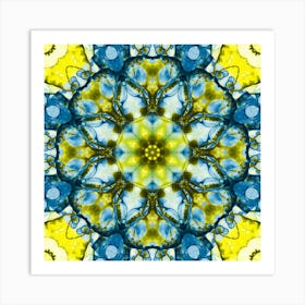 The Symbol Of Ukraine Is A Blue And Yellow Pattern 1 Art Print