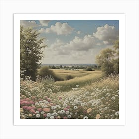 Field Of Daisies Art Print