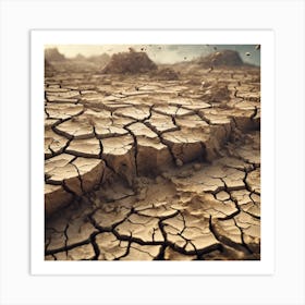 Arid Desert Landscape Art Print