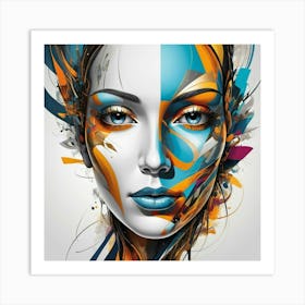 Default Abstract Face Two Art 3 Art Print