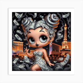 Betty Boop taken over Las Vegas Art Print