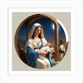 Jesus And Mary Art Print