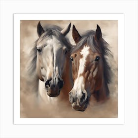 Two Horses Art Print