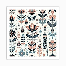 Ethnic Floral Pattern 2 Art Print