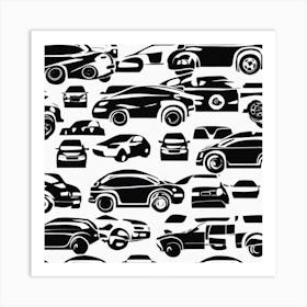 Car Silhouettes 2 Art Print