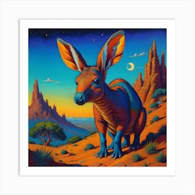 Aardvark at Night Art Print