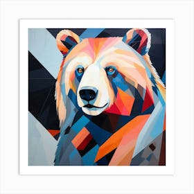 Abstract modernist Bear 4 Art Print