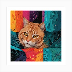 Cat In A Box Art Print