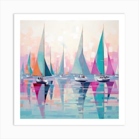 Sailboats 2 Art Print