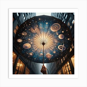 Astronomy Umbrella Art Print