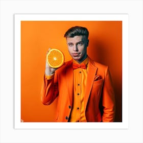 Orange Man 1 Art Print