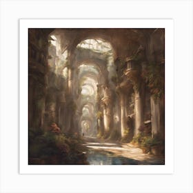 Ruins Of A City Art Print