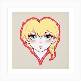 Heart Shaped Sticker Art Print