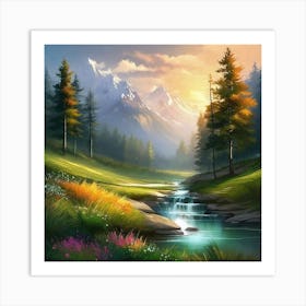 Landscape Painting 212 Art Print