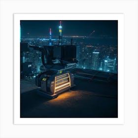 City At Night 1 Art Print