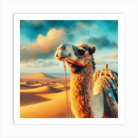 Camel In The Desert 5 Art Print