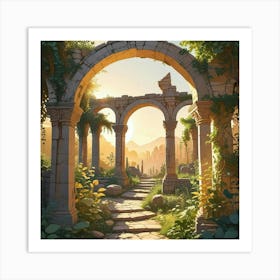 Into The Garden Ai Art Wall Art Design Illustration (19) Art Print