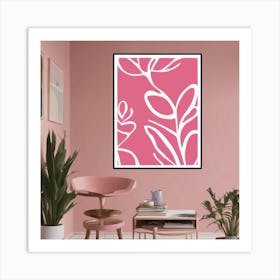 Matisse Cutout Pink Art print Art Print