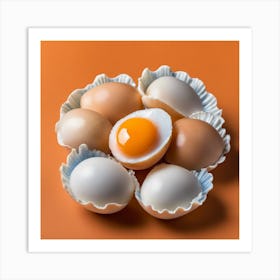 Eggs In Shells Art Print