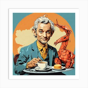 Man With A Lobster Art Print