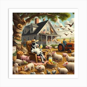 Farm Animals 4 Art Print
