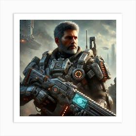 A Sci Fi Character Portrait Of Viktor Sokolov, The Art Print