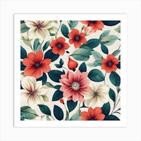 Floral Wallpaper 6 Art Print