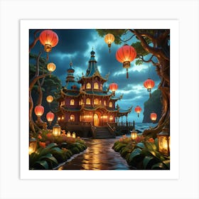 Chinese Lanterns 4 Art Print