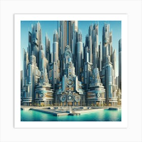 Futuristic City 54 Art Print