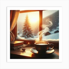 Coffee Cup On A Window Sill 11 Art Print