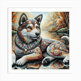 Husky Dog 1 Art Print