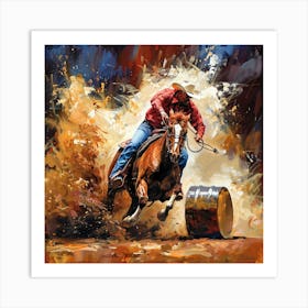 Rodeo Rider Art Print