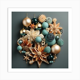 Christmas Ornaments 7 Art Print