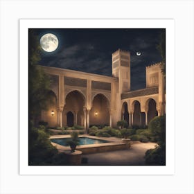 Moonlight In Morocco Art Print