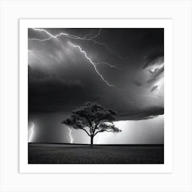 Lightning In The Sky 5 Art Print