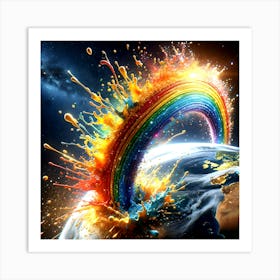 Splash Rainbow 1 Art Print