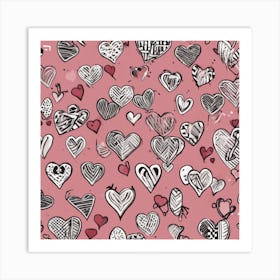 Heart Doodles 1 Art Print