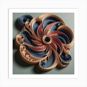 Paper Art abstract painting Art Print