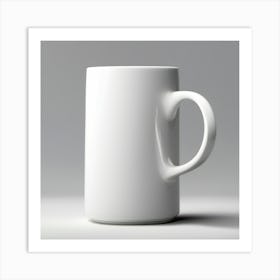 White Coffee Mug Art Print