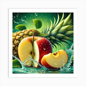 Apple and Pineapple Harmony Art Print