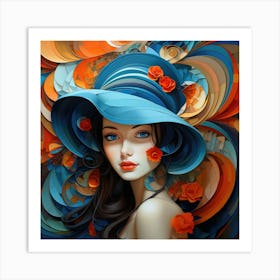 Girl In A Hat Art Print